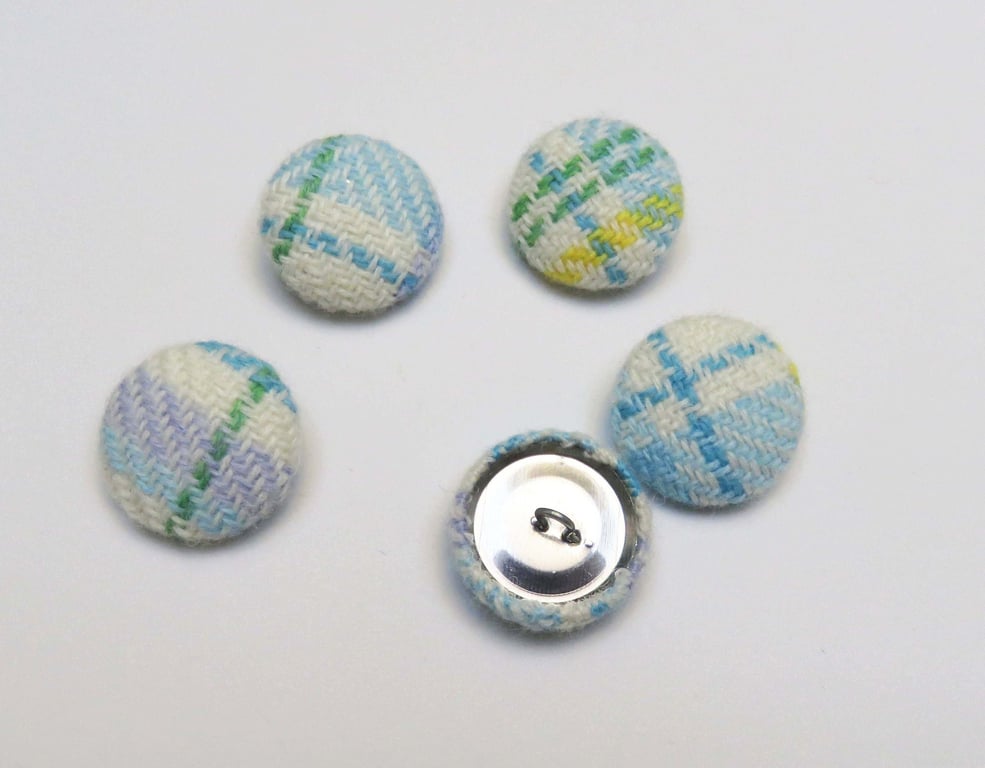 Handwoven Wool Fabric Buttons