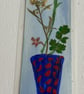Handmade bookmark. Double sided, original artwork .floral design 