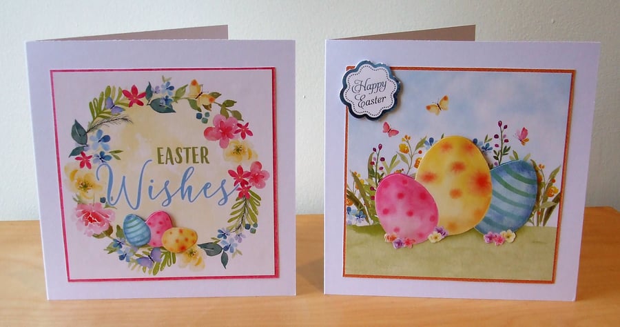 Pack of 2 Handmade Easter Cards