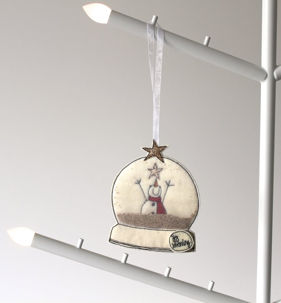 'it's snowing' Snow Globe - Hanging Decoration