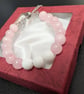 Mother and Daughter Gemstone Bracelet Set – Rose Quartz & White Agate Adjustable - Image 3