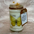 Butterfly Postcard Candle – Vintage Floral Jar Candle
