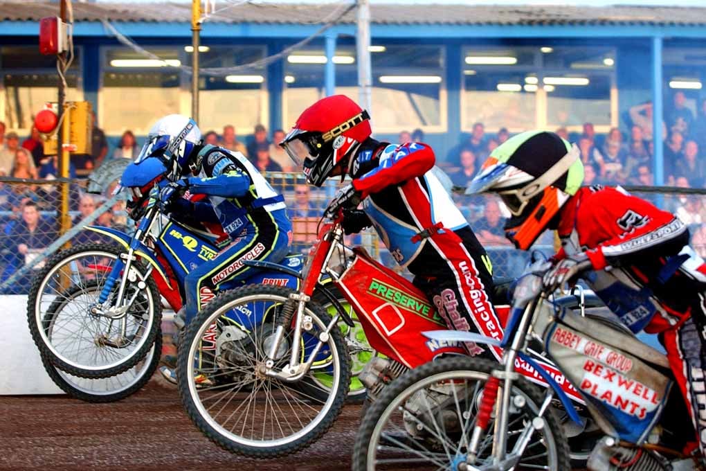Reading Racers Speedway Motorcycle Action Photograph Print
