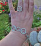 Sterling silver hammered bracelet  - Image 5