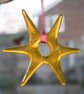 Translucent Gold Fused Glass Stars - Image 1
