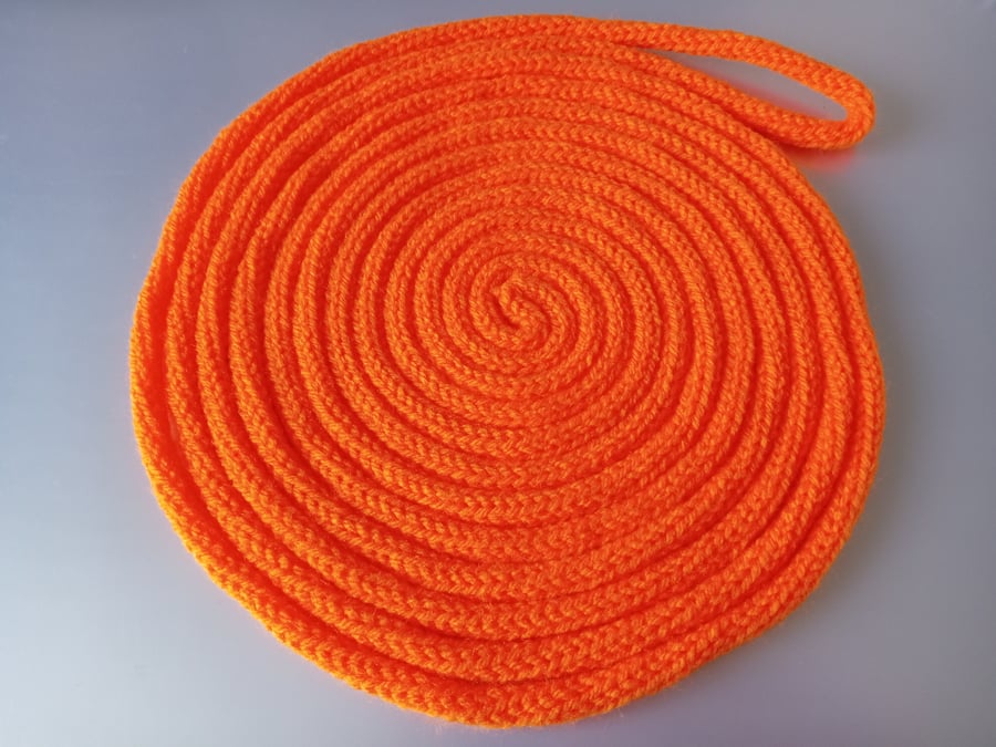 Bright Vibrant Dayglow Orange I-Cord Long 4.8 meters