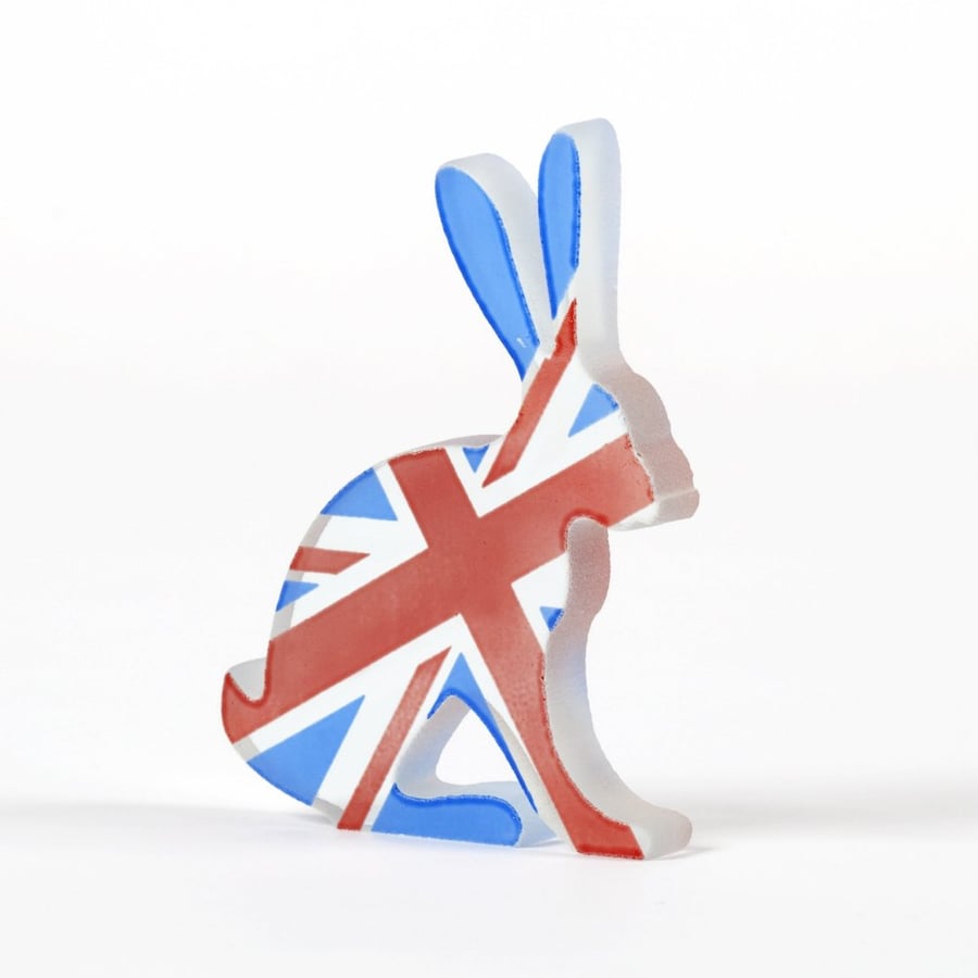 Jubilee Hare Glass Sculpture