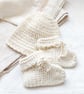 Organic Baby Hat and Booties, certified cotton, 0-5 months - Image 10