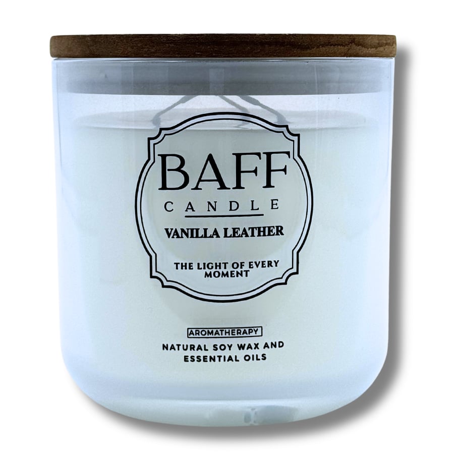 Vanilla Leather Luxury Candle