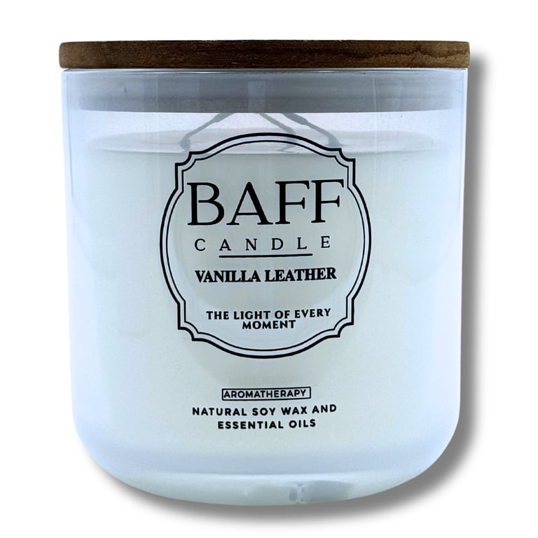 Vanilla Leather Luxury Candle