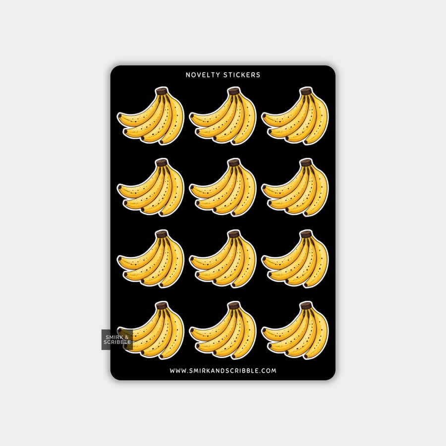 Funny Vinyl Sticker Sheet For Adults - Banana Bunch