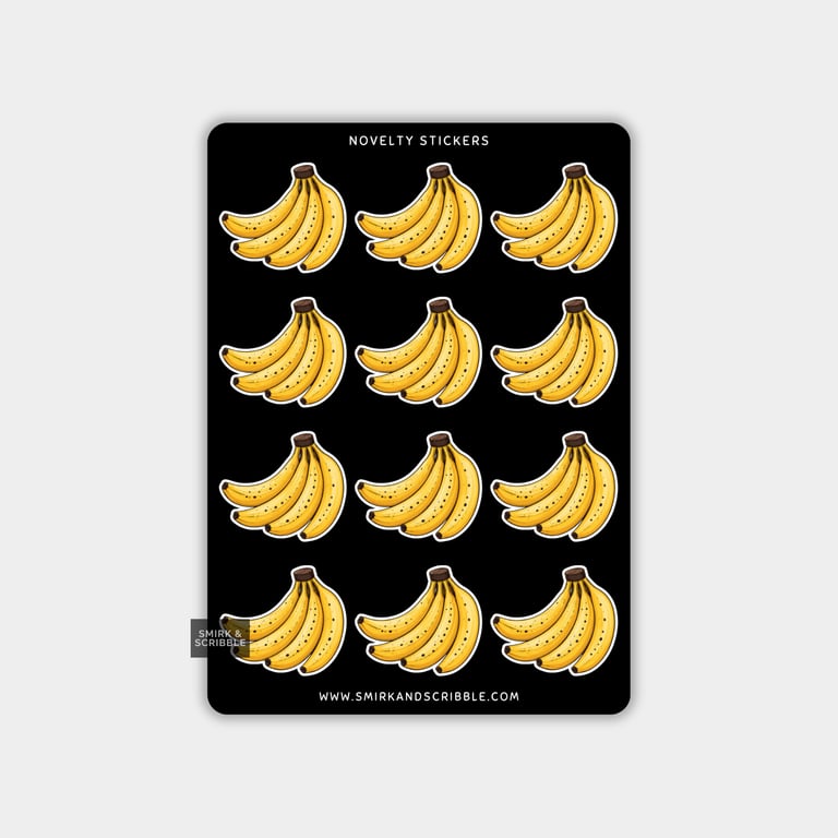 Funny Vinyl Sticker Sheet For Adults - Banana Bunch