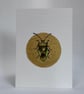 Original tiny miniature artwork ACEO British Shieldbug insect watercolour art. - Image 3