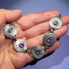 Silver Tanzanite and Amethyst bracelet