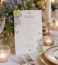 Personalised Wedding Menu, Bespoke Wedding Menu, PDF, Printable
