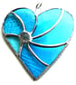 Turquoise Swirl Heart Stained Glass Suncatcher 145 - Image 6