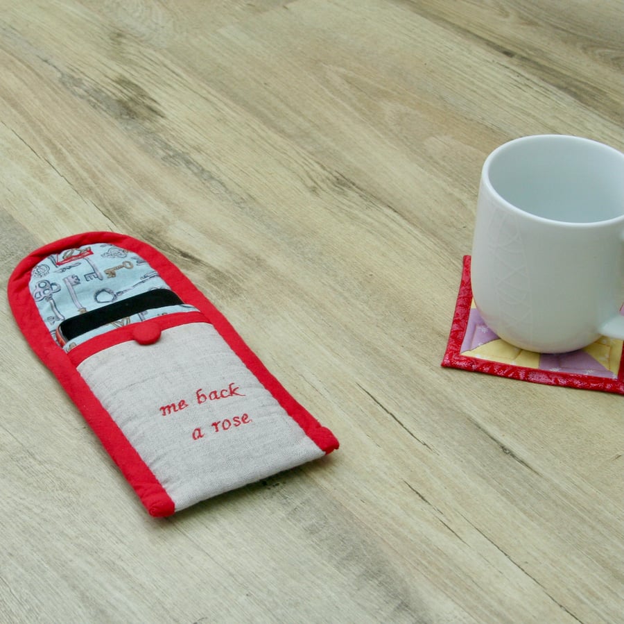 Perfectly Imperfect - Fairytale Beauty & the Beast fabric  padded phone Case 