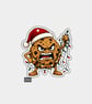 Unique Funny Christmas Gift Tags For Adults, 6pk - Angry Cookie & Lights