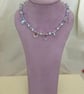 Pretty Beaded Necklace in Soft Tones - Small  - 14.5ins - Image 2