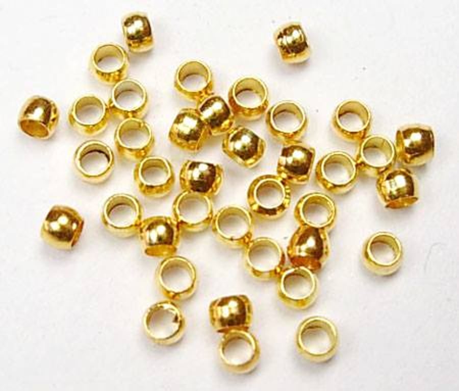 Gold Crimp Beads 