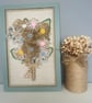 Rustic Twine Flower Bouquet in Sage Frame – Handmade Mother’s Day Gift – Cottage