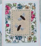 Bees! Hand-stitched miniature textile on card, full of the joys of Spring! - Image 2