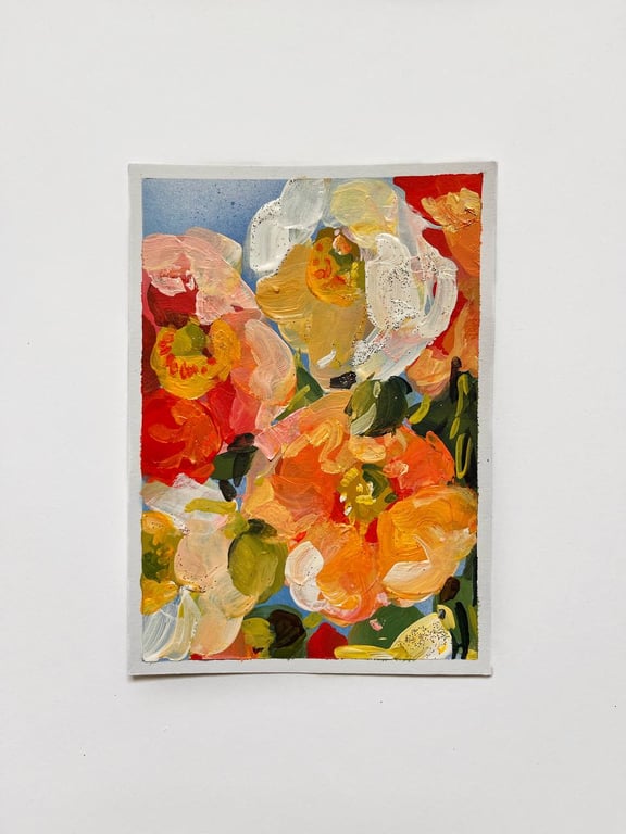 Hand-painted greeting card