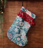 William Morris Christmas Stocking Wilhelmina Teal - Image 7