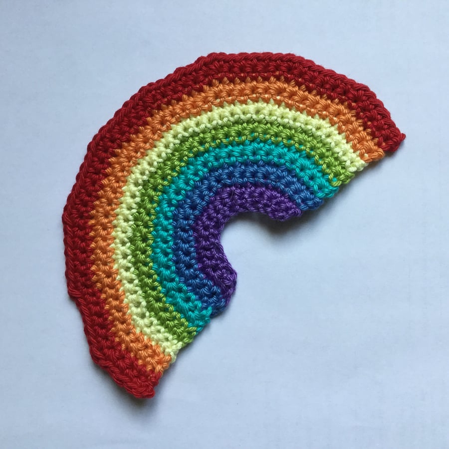 Crochet Rainbow Applique Embellishment