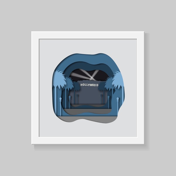 Hollywood Wall Art Print, Travel wall art collection