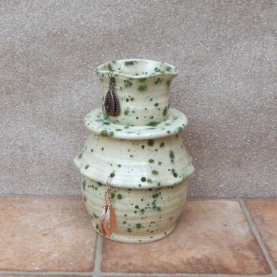 Jewellery earring bowl organise and display your jewelry wheel thrown pottery 