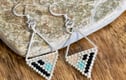 Handwoven beadwork earrings