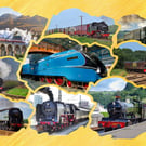 Mixed Steam Trains Greeting Card A5 Size 