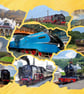Mixed Steam Trains Greeting Card A5 Size 