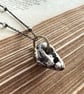 Sterling Silver Hag Stone Pendant Necklace - Adder Stone