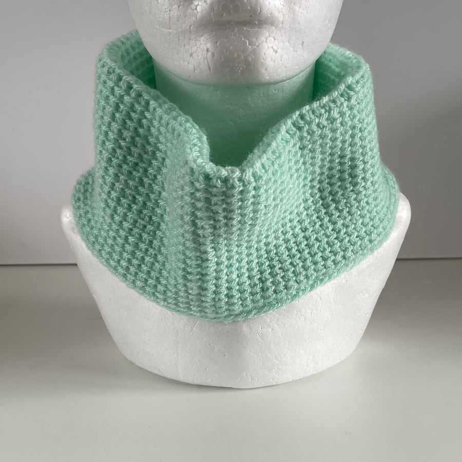 Mint Green Crochet Ear Warmer or Neck Warmer, perfectly imperfect