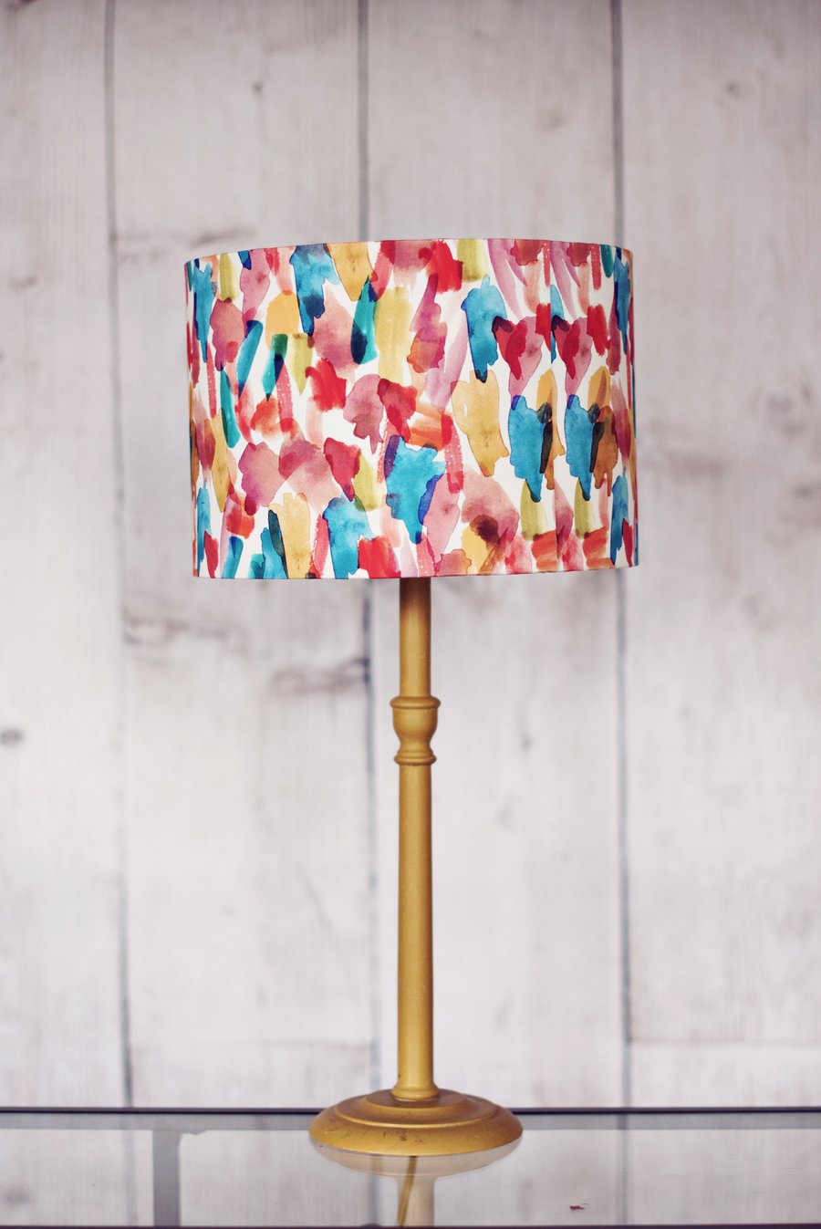 30cm Artist studio Lampshade, Rainbow lampshade, Red lamp shade