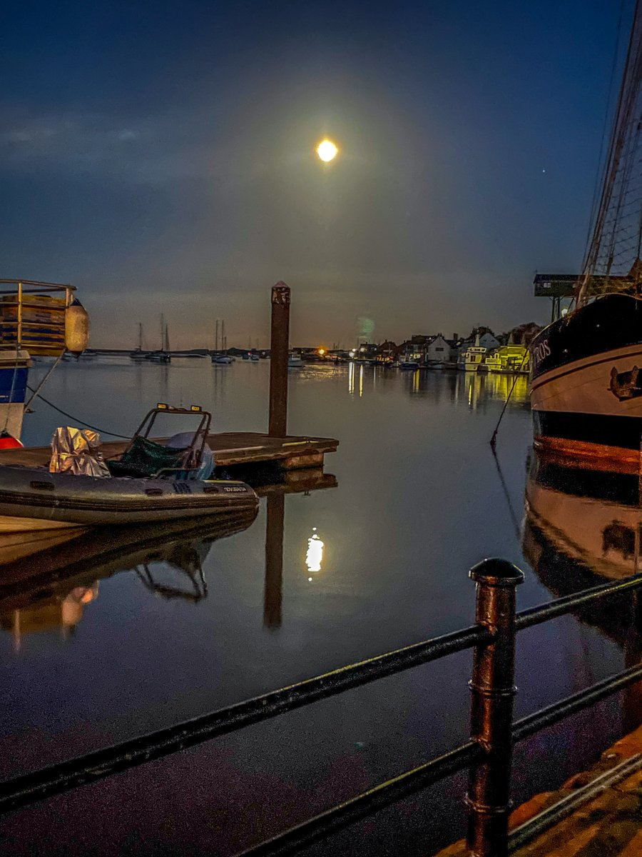 Coastal Photography Greetings Card - Wells-next-Sea Moonlight -  Blank Card