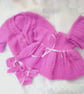 5 Piece Knitted Dress Set for a Baby Girl, Prem Sizes Available, Custom Make - Image 1