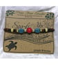Wooden Surfer's bead bracelet with Turquoise and red beads - Image 3