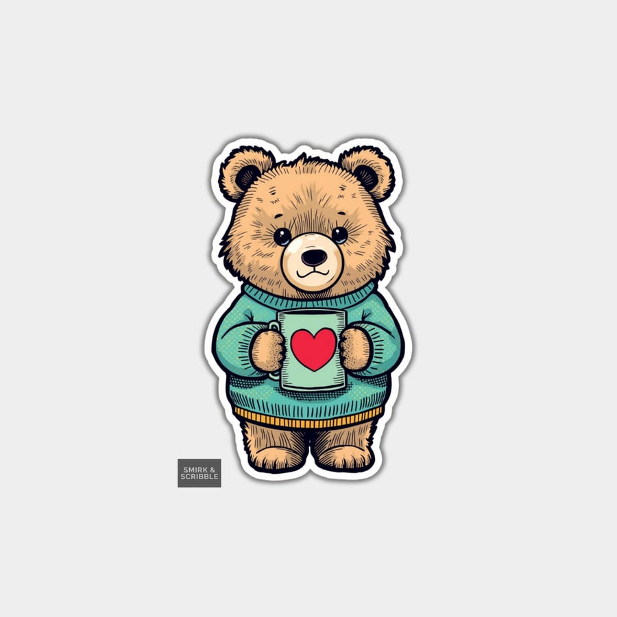 Funny Vinyl Sticker For Adults - Cute Teddy Bear
