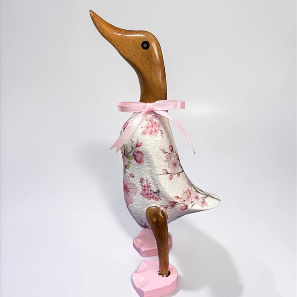 Bambo, wooden duck, cherry blossom design