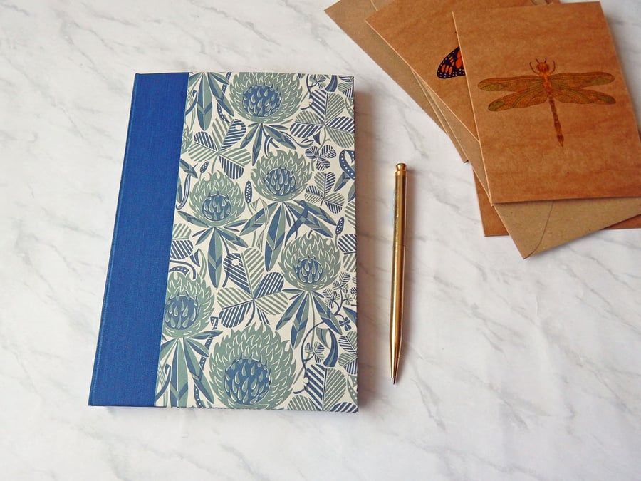 Address Book with Clovers and Blue cloth. Gifts for her. Reserved for Paula 