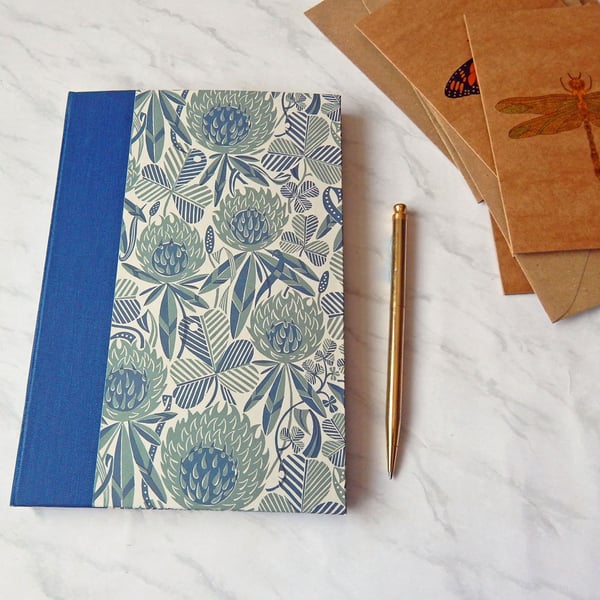 Address Book with Clovers and Blue cloth. Gifts for her. Reserved for Paula 