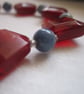 Red Wine Quartz & Lapis Jade Bracelet - Image 6