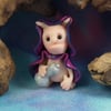 Tiny Woodland FirkinTroll 'Hootch' 2" OOAK Sculpt by Ann Galvin