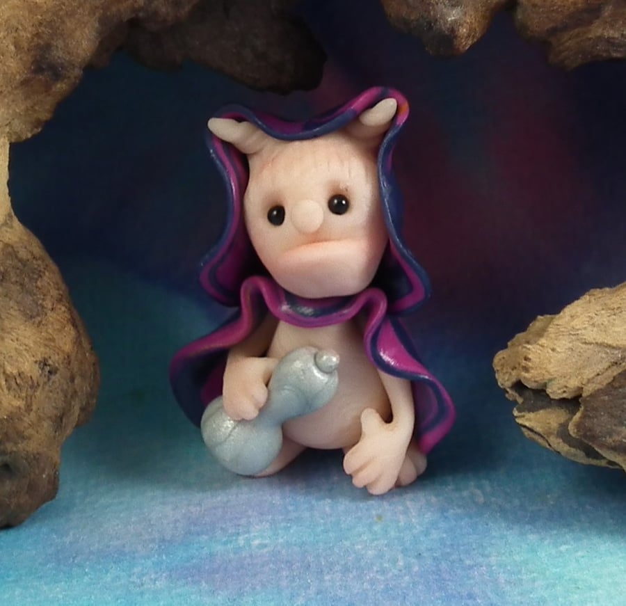 Tiny Woodland FirkinTroll 'Hootch' 2" OOAK Sculpt by Ann Galvin