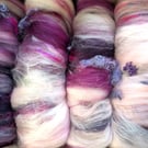 Set of 4 Art Batts - Elderberry Crush (Total 220g)