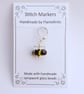 Tiny Glass Bumble Bee Stitch Marker - Image 9