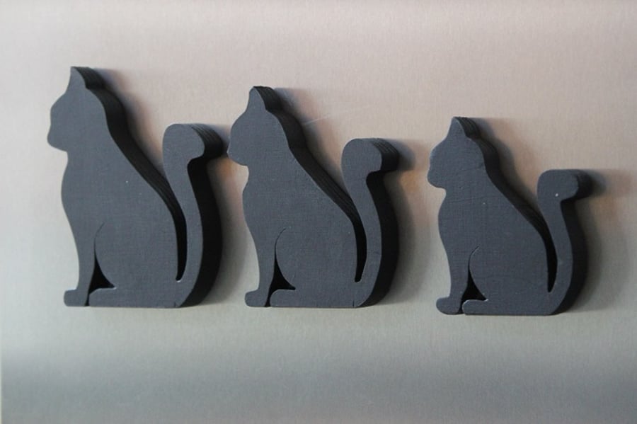 Pampered Cat Fridge Magnet -Set of Three (FMC30)